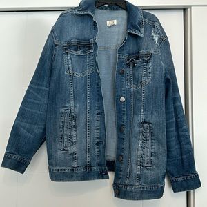 A.N.A. Distressed Oversized Denim Jacket